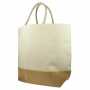 Katoenen shopper met jute bodem - Naturel